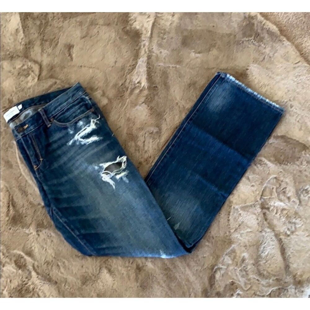 Abercrombie & Fitch Distressed Bootcut Jeans Medium Wash Denim Women's Size 8